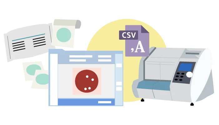 各種自動検査装置からのCSVデータ取込みに対応